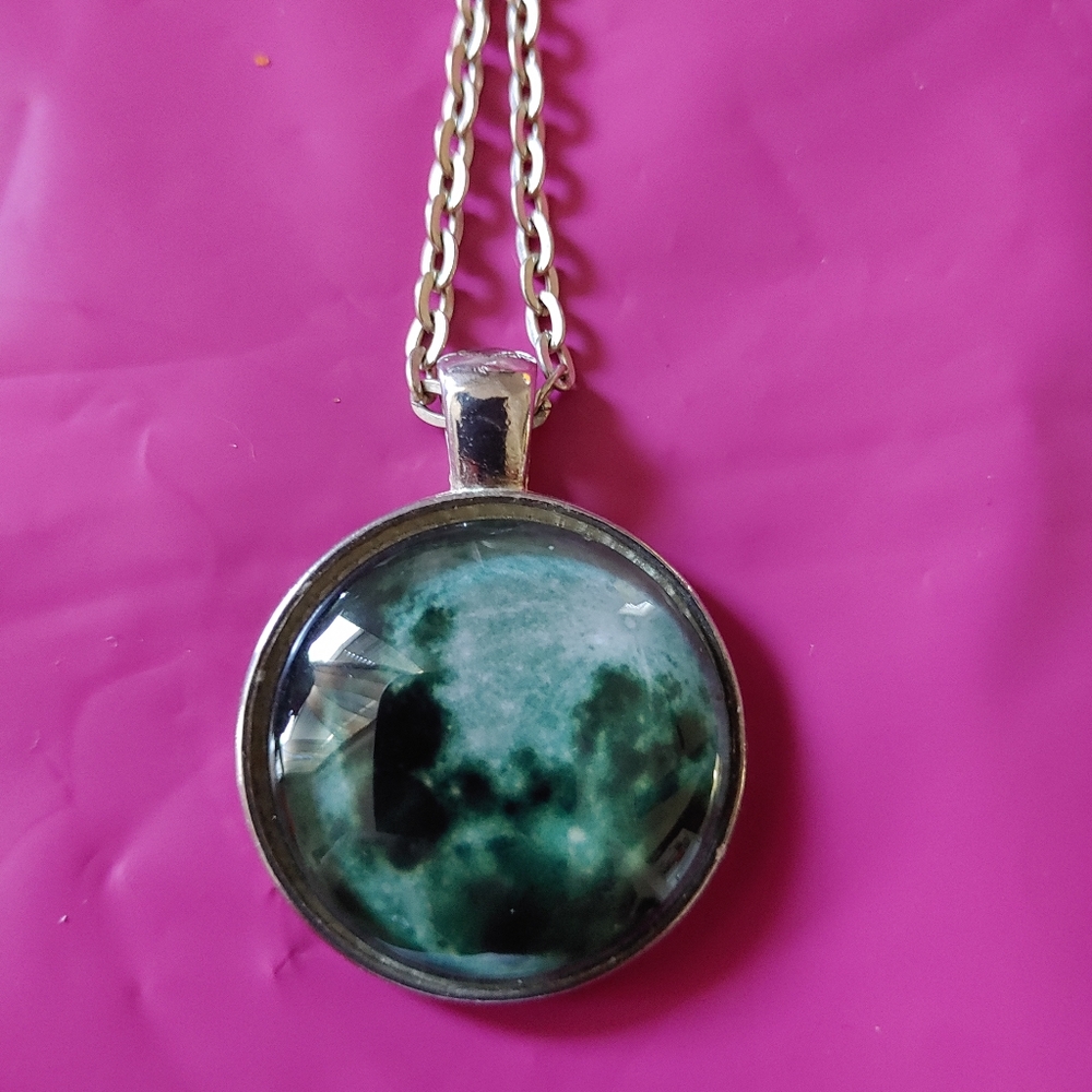 Handmade Necklace moon pendant